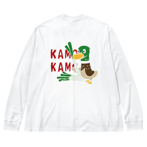 バックプリント 鴨カモ カモかも B Big Long Sleeve T-Shirt