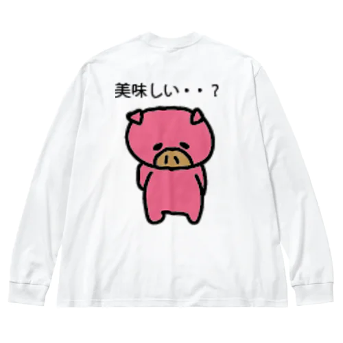 心配性な豚ちゃん ビッグシルエットロングスリーブTシャツ