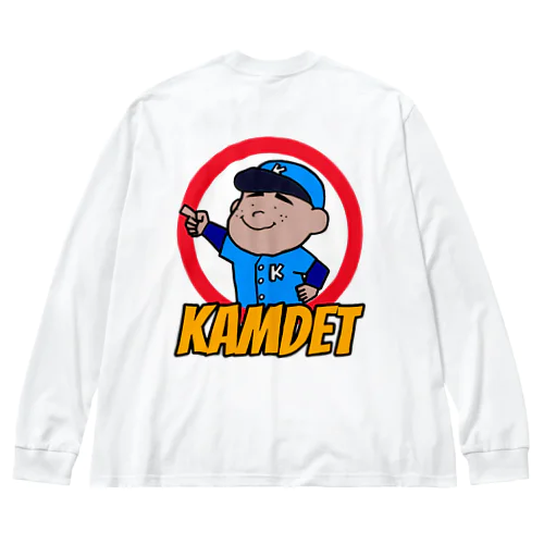 KAMDET  baseball logo ビッグシルエットロングスリーブTシャツ