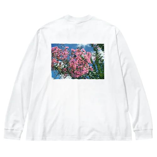 Pink flowers  ビッグシルエットロングスリーブTシャツ