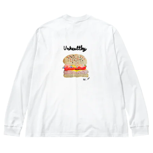 Unhealthy ビッグシルエットロングスリーブTシャツ