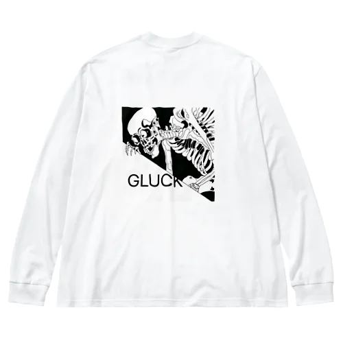 GLUCK がしゃどくろ ビッグシルエットロングスリーブTシャツ