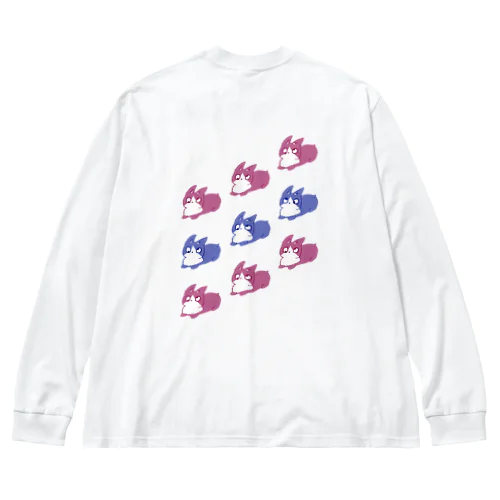 斜視の犬（ビビッド） Big Long Sleeve T-Shirt