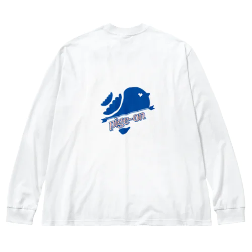 ロゴ青 Big Long Sleeve T-Shirt