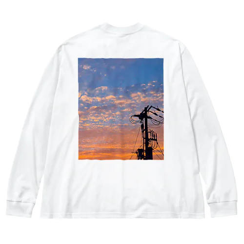 清水の夕暮れ ビッグシルエットロングスリーブTシャツ