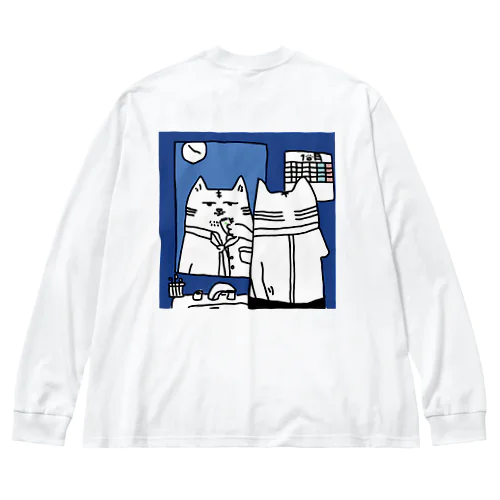 スーツのパパぬこ ビッグシルエットロングスリーブTシャツ