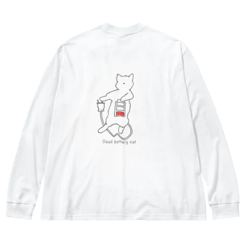 （背面ver.）電池切れのネコ Big Long Sleeve T-Shirt