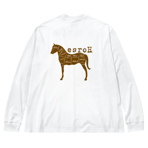 Horse？ esroHパーツデザインシリーズ ビッグシルエットロングスリーブTシャツ