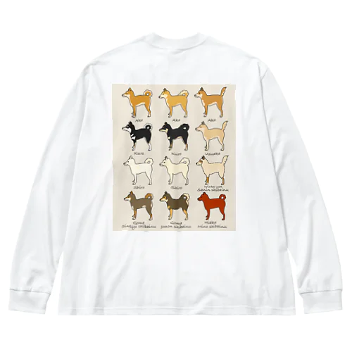 柴犬(背) Big Long Sleeve T-Shirt