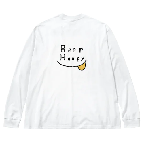 Beer Happy ビッグシルエットロングスリーブTシャツ