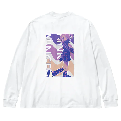 パープルピンク人間 Big Long Sleeve T-Shirt