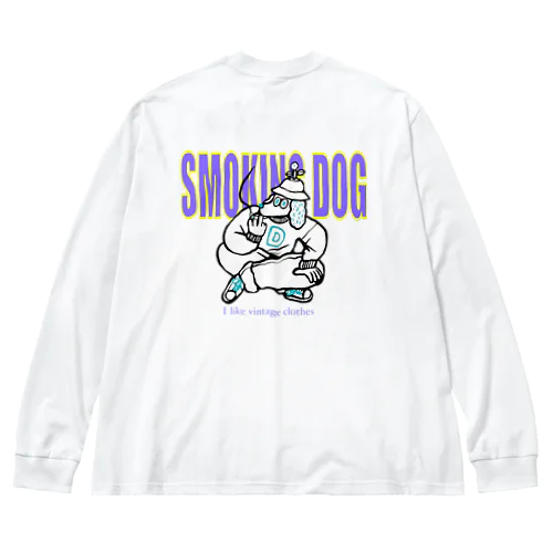 smoking dog ビッグシルエットロングスリーブTシャツ