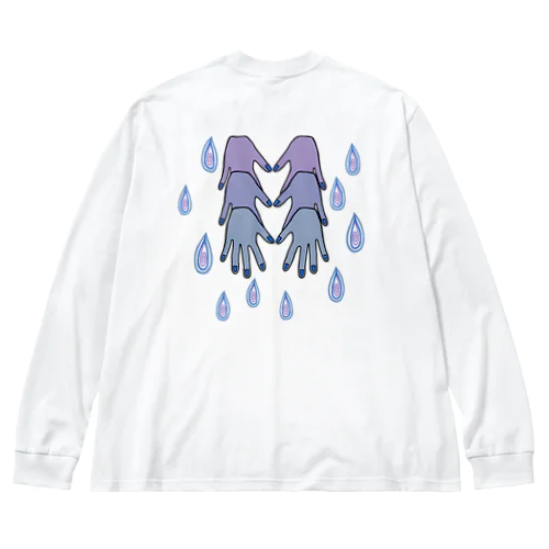 【両面プリント】『雨』もわるくない。 Big Long Sleeve T-Shirt