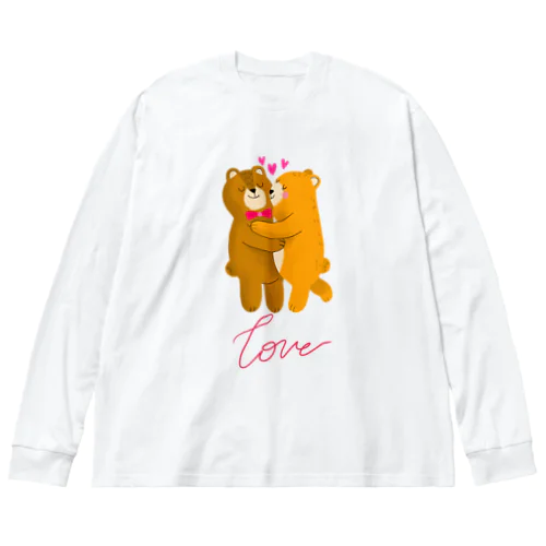 くまちゃん in LOVE ビッグシルエットロングスリーブTシャツ