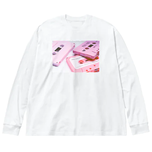 カセットテープ　pink フォトTシャツ Big Long Sleeve T-Shirt