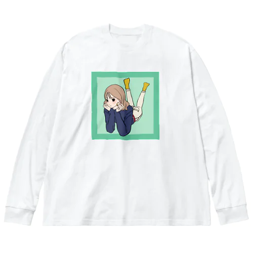 レトロ韓国ガール♡ Big Long Sleeve T-Shirt