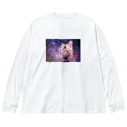 宇宙猫 - KAGICHAN Big Long Sleeve T-Shirt
