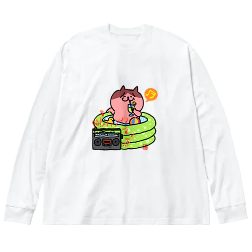 ビニールプールでまったり猫さん。 Big Long Sleeve T-Shirt