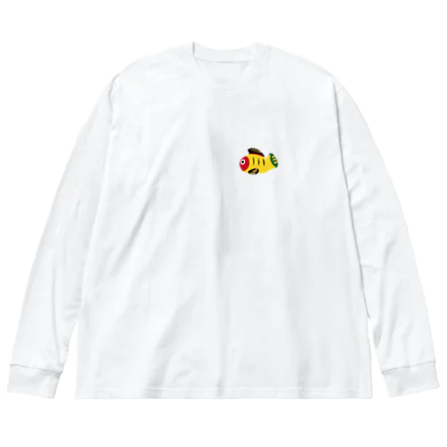 黄ぶな（ワンポイント） ビッグシルエットロングスリーブTシャツ