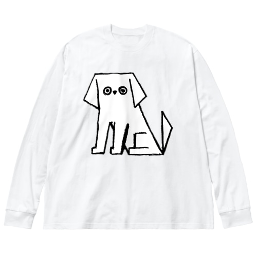 白い犬 Big Long Sleeve T-Shirt