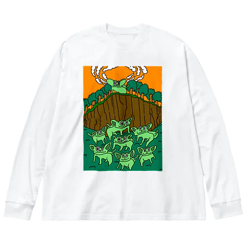 王者のたたずまい Big Long Sleeve T-Shirt