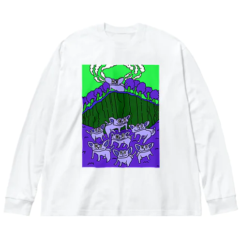 王者のたたずまい in night Big Long Sleeve T-Shirt