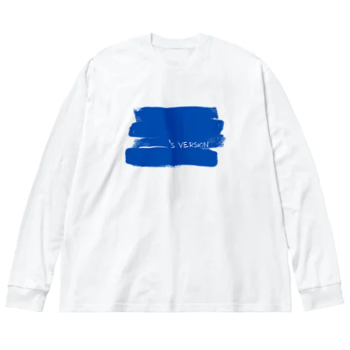 My Original Version - colored BLUE ビッグシルエットロングスリーブTシャツ