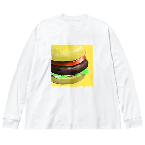 ハンバーガー ビッグシルエットロングスリーブTシャツ