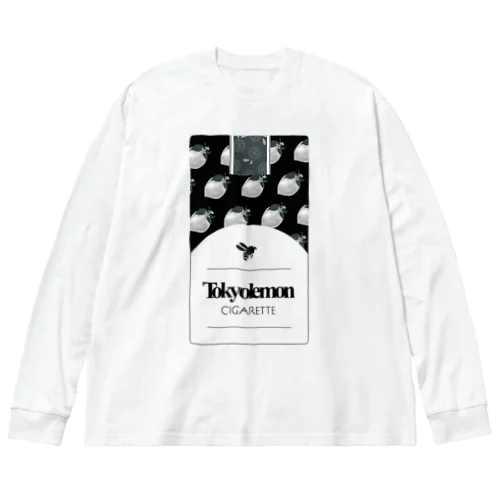 檸檬モノクログッズ 透明ver. ビッグシルエットロングスリーブTシャツ