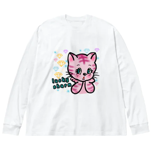 ピンクベリーキャット♡ Big Long Sleeve T-Shirt