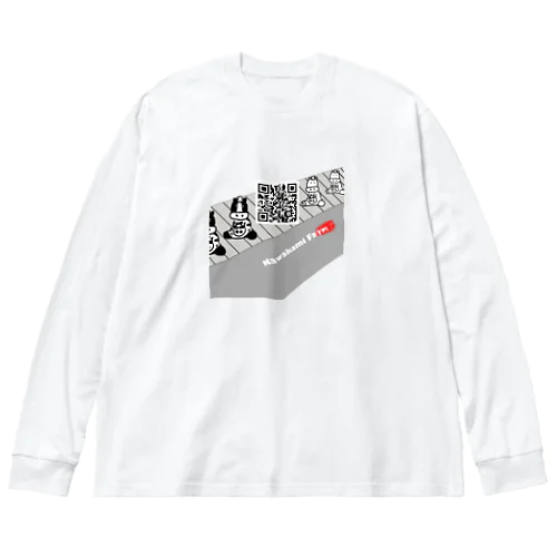 プロペラさんQRコードステッカーTシャツ ビッグシルエットロングスリーブTシャツ