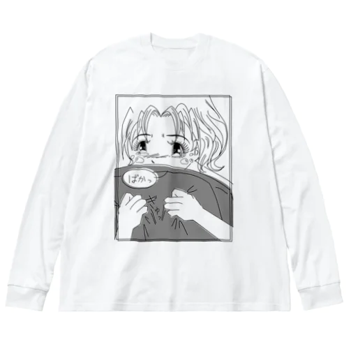 漫画イラスト　平成レトロ ビッグシルエットロングスリーブTシャツ