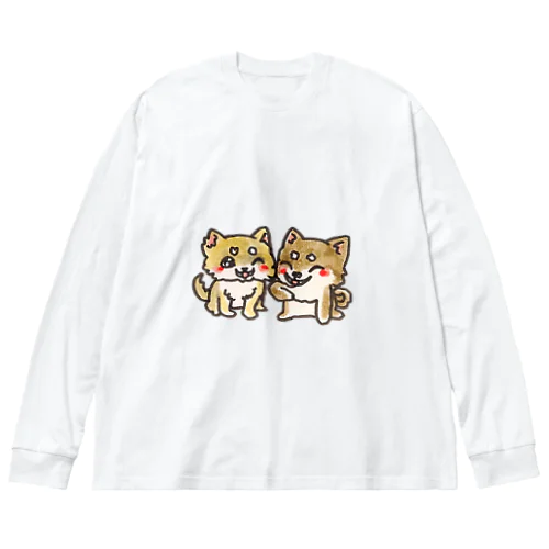 なかよし柴犬くん ビッグシルエットロングスリーブTシャツ