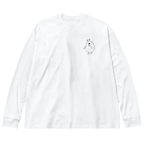 もじゃもじゃ ビッグシルエットロングスリーブTシャツ