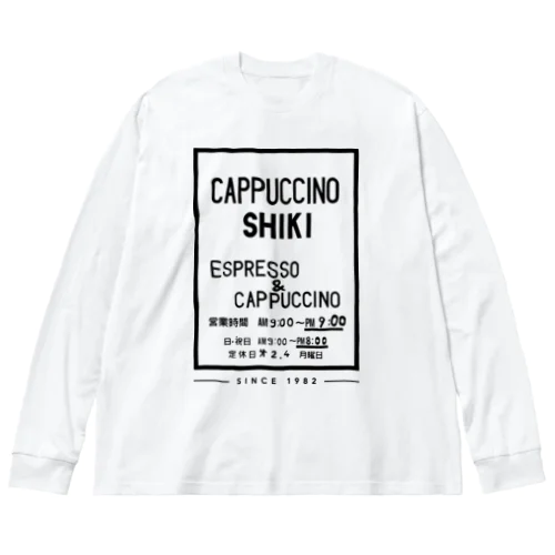 カプチーノ詩季 ドアサインデザイン ビッグシルエットロングスリーブTシャツ