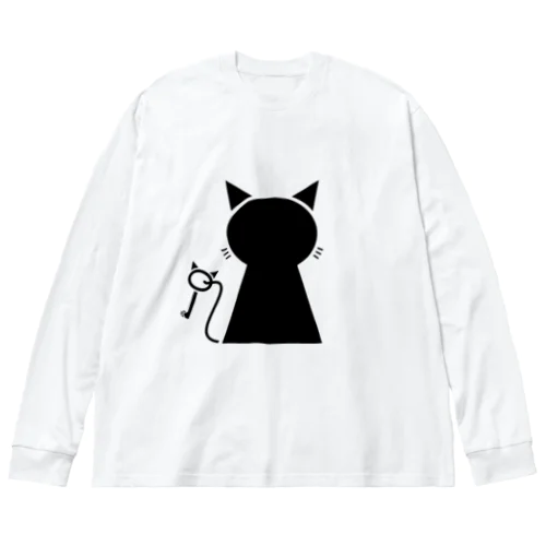 鍵穴っぽい猫 (黒猫) Big Long Sleeve T-Shirt