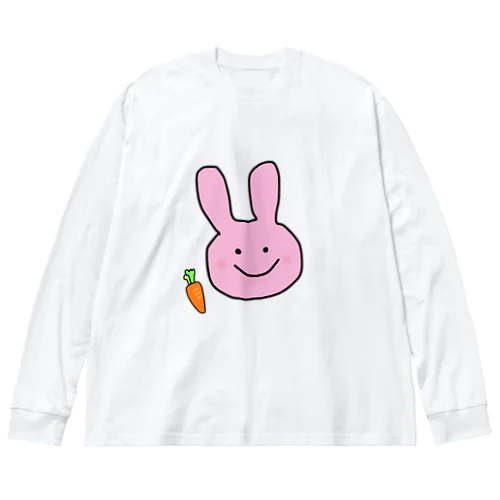 うさぎとにんじん ビッグシルエットロングスリーブTシャツ