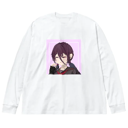 ピクセルアートの女の子 Big Long Sleeve T-Shirt