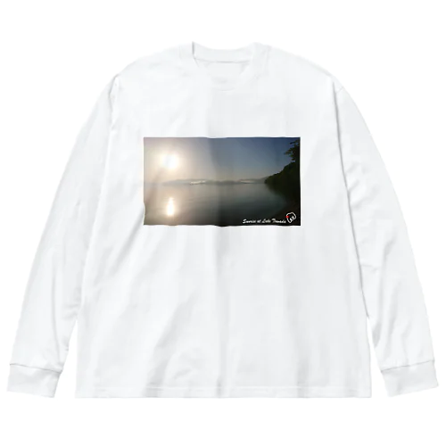 Sunrise at Lake Towada ビッグシルエットロングスリーブTシャツ