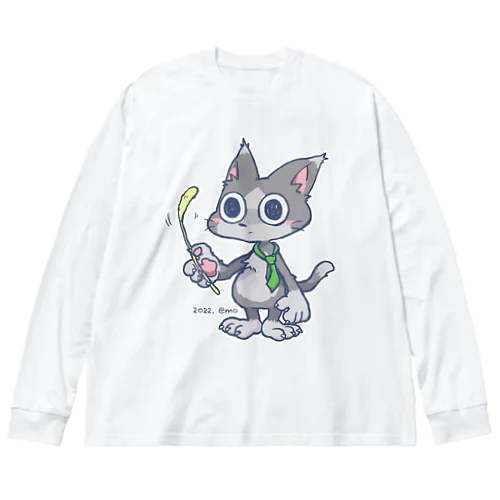 ぬこ01 ビッグシルエットロングスリーブTシャツ