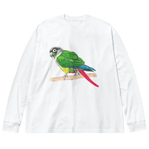 [森図鑑] ウロコインコC 横向き Big Long Sleeve T-Shirt