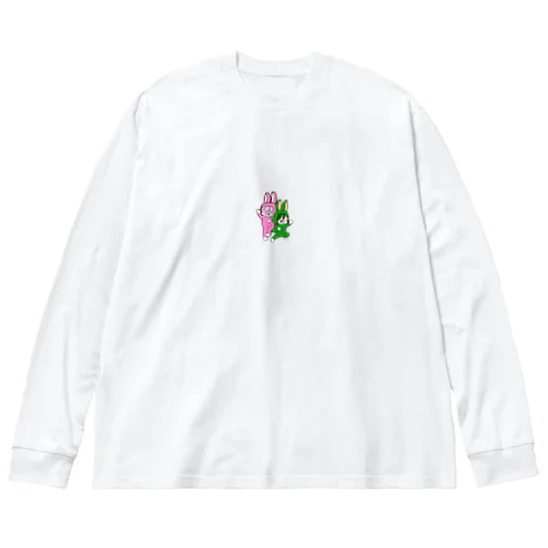 めこしゃけ うさぎver. ビッグシルエットロングスリーブTシャツ