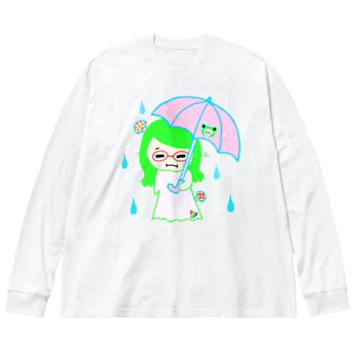 雨女Tシャツ ビッグシルエットロングスリーブTシャツ