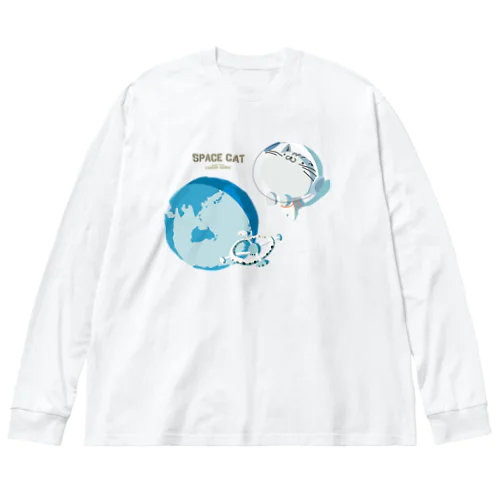 宇宙猫 ビッグシルエットロングスリーブTシャツ