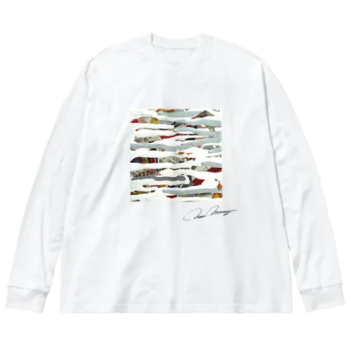 時の隙間 ブロック バックロゴマーク無し Big Long Sleeve T-Shirt