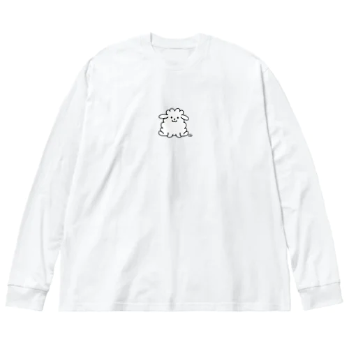 ワンポイント かいきゃくわんこ ビッグシルエットロングスリーブTシャツ