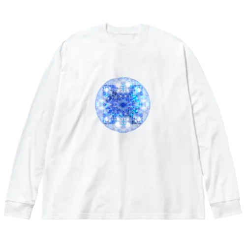 Blue graphics(circle) Big Long Sleeve T-Shirt