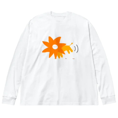 たてがみ車輪ライオン Big Long Sleeve T-Shirt