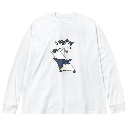 踊るペンギン ビッグシルエットロングスリーブTシャツ