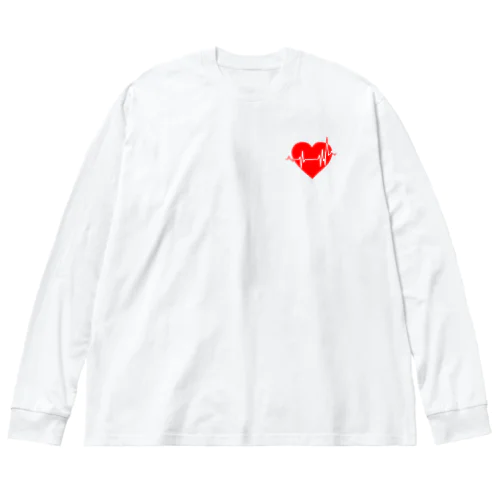 ハート Big Long Sleeve T-Shirt